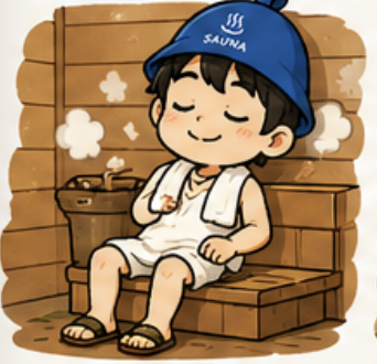 サウナで整うイラスト